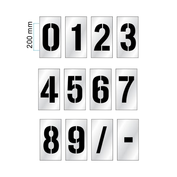 number-stencil-set